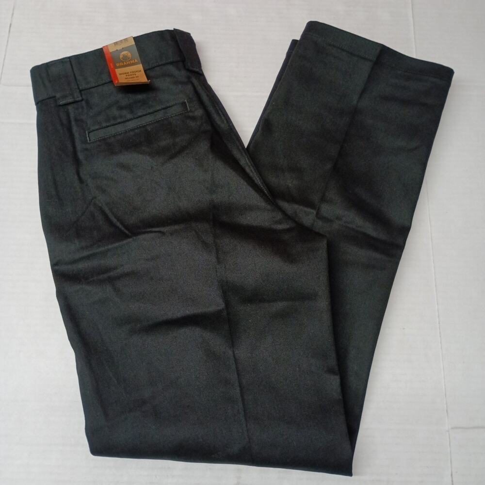Brahma Men's Work Tough Pants Size 34x34 Black Relaxed Fit